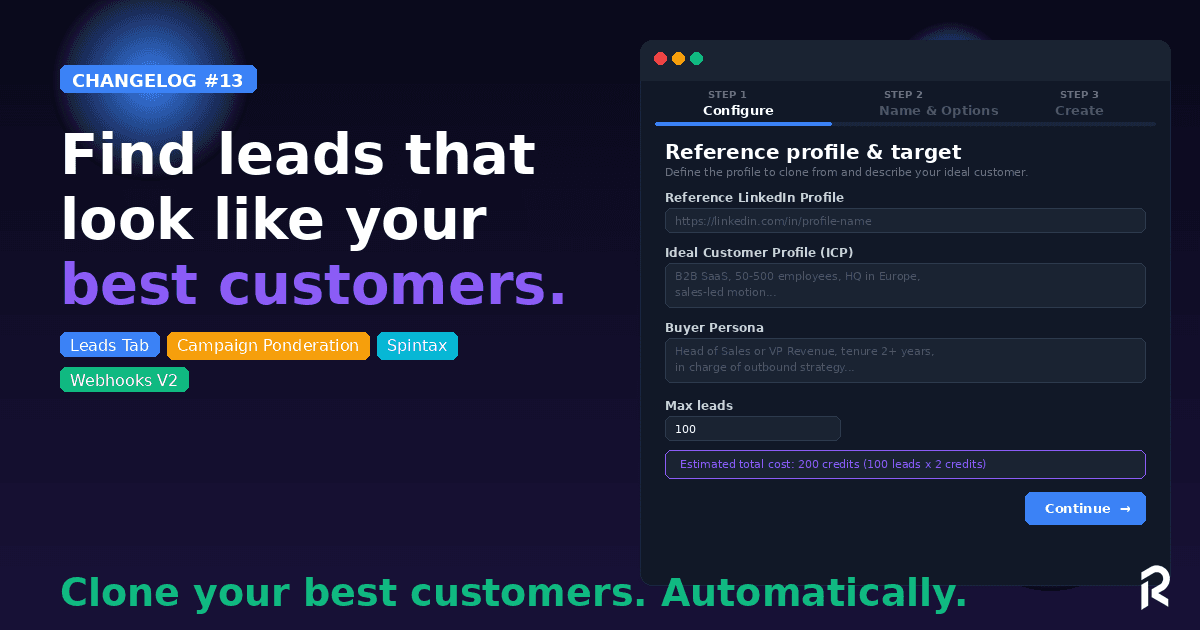 Changelog #13 | Find leads that look like your best customers